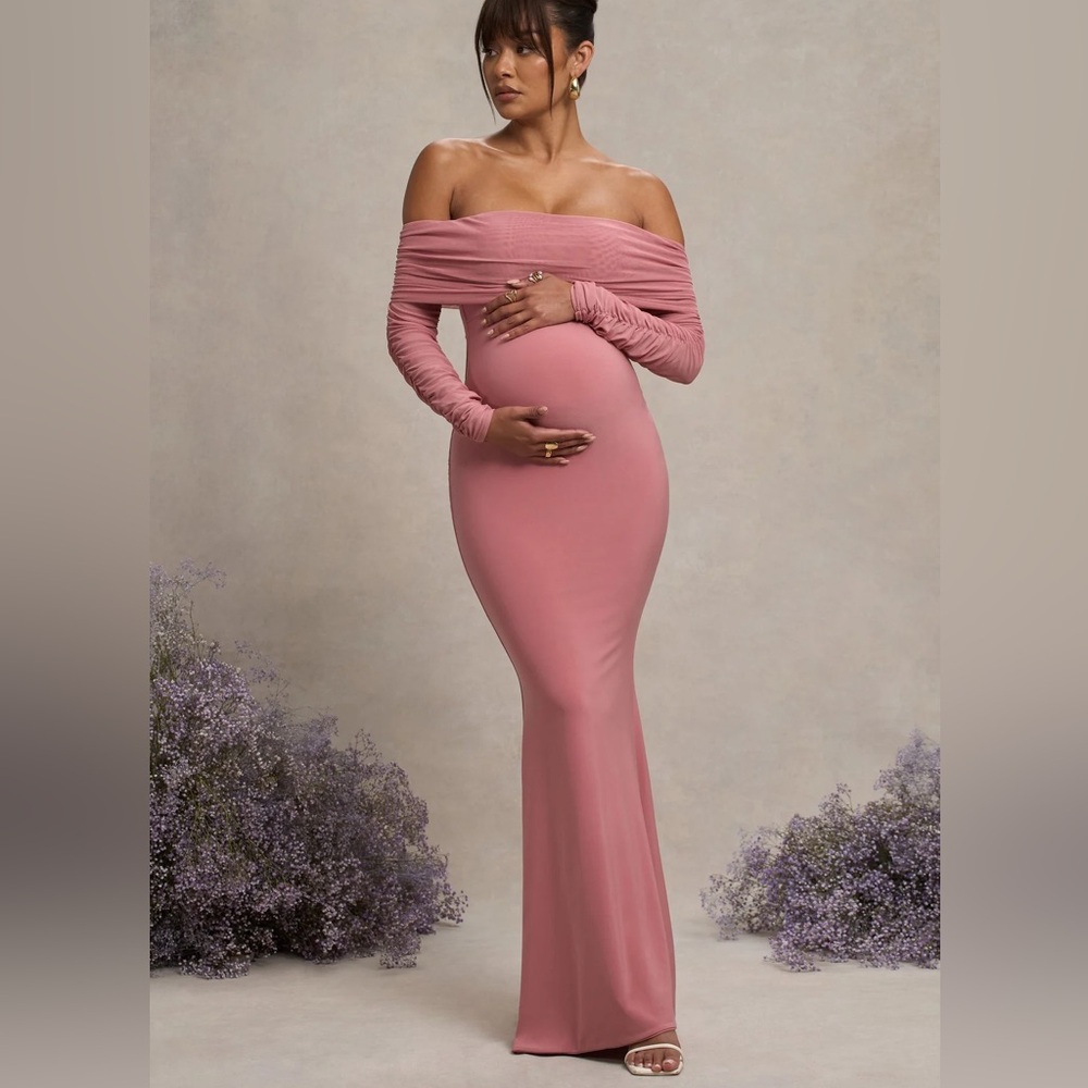Club London Blush Pink Maternity Dress